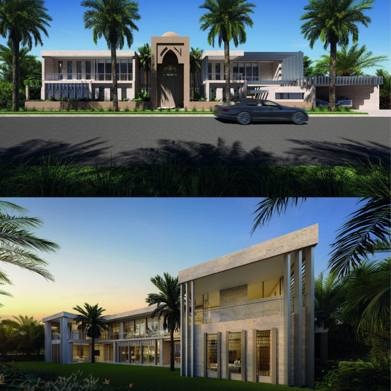 Dome-Capped Residence Featuring Rich Marble and Traditional Moucharabieh Detailing