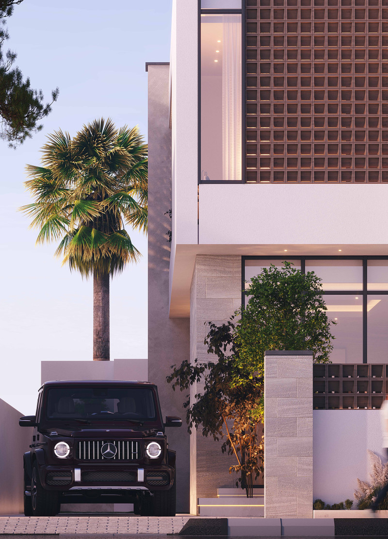 Courtyard Oasis Featuring Cross-Laminated Timber and Atmospheric Water Generation in the Desert Setting