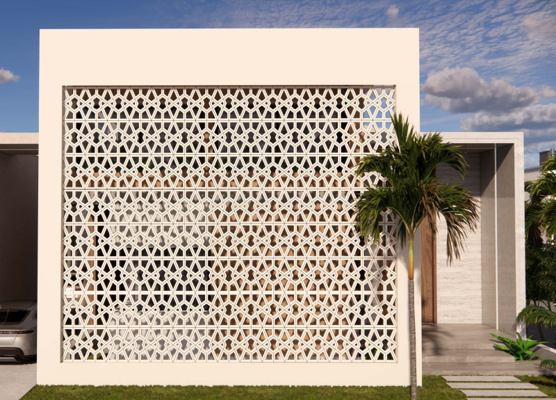 Terracotta Facades and Double-Skin Envelopes Define Sustainable Living Spaces in Desert Context