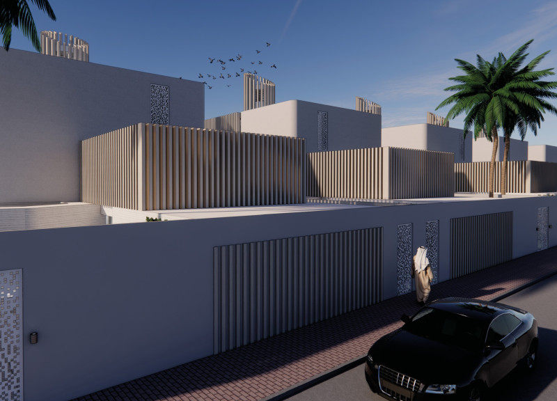 Vegetated Roof Garden and Barjeel Integration in Sustainable Prefabricated Housing