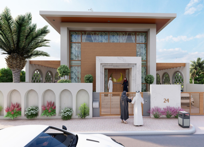 Sustainably Crafted Villa with Satyam Marble and 3d Printed Features in Dubai