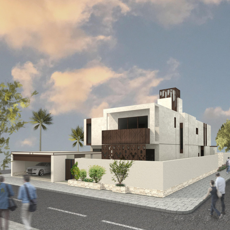 U-Shaped Courtyard and Local Stone Craftsmanship in a Sustainable Residential Space