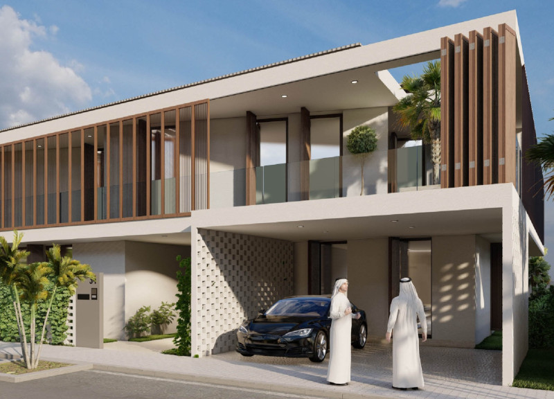 Charred Wooden Shingles and Aerated Concrete Define a Contemporary Family Residence in Dubai