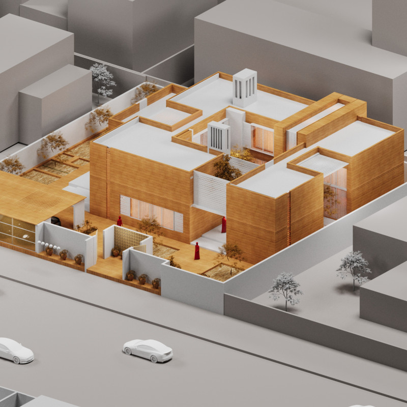 Charred Wood Shingles and Natural Ventilation in a Sustainable Emirati Residence