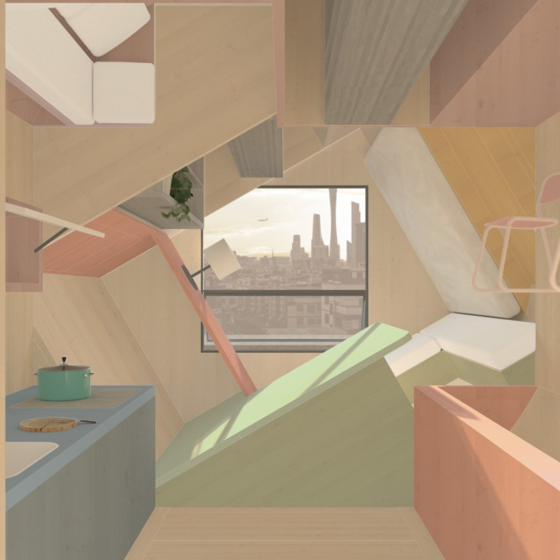 Rotating Modules Crafted from Sustainable Timber with Light-Filled Interiors for Urban Living