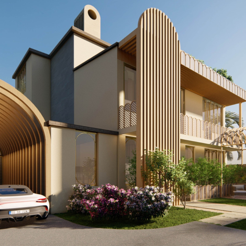 Charred Wooden Shingles and Sandstone Facades Define a Sustainable Multigenerational Home