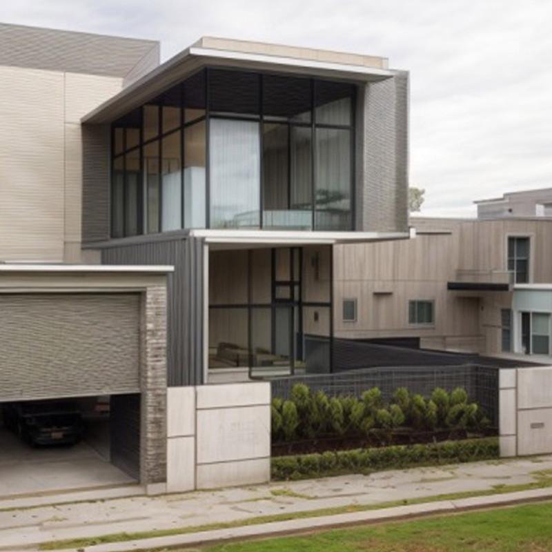 Coated Glass Facades and Vertical Battens Define a Sustainable Home in California