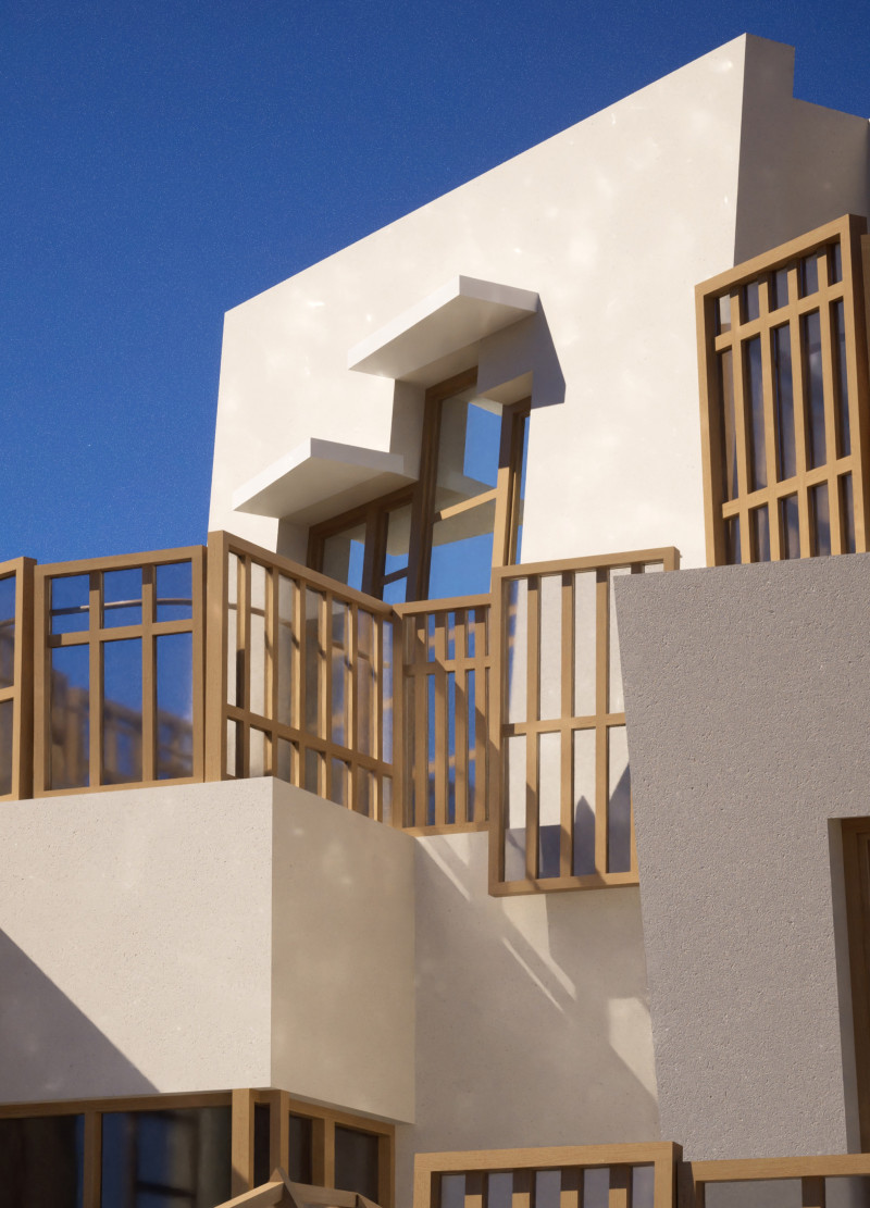 Charred Wooden Shingles and Textured Plaster Define a Sustainable Multi-Level Residence