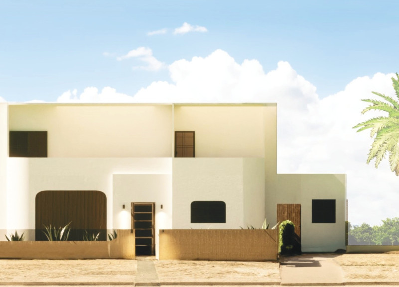 Sustainable Living in Glass and Plaster with Natural Stone Accents