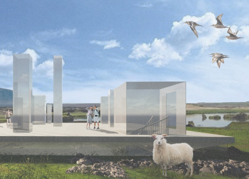 Geothermal Wellness Spa Featured Within Transparent Tubes and Durable Concrete Framework