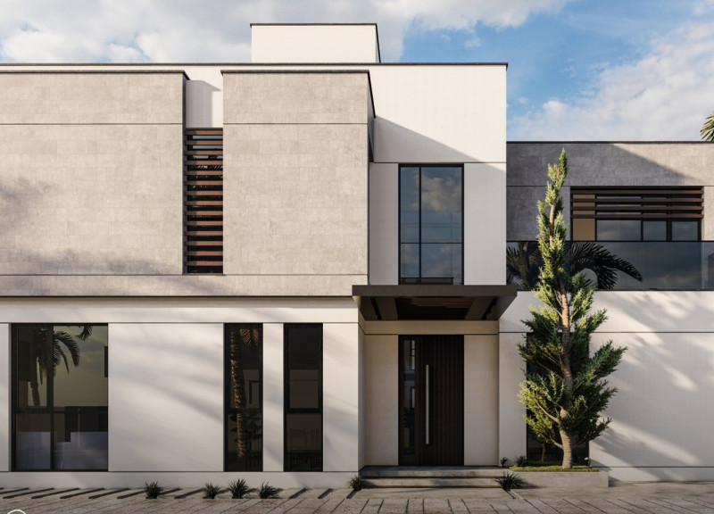 Passive Cooling with Vertical Shading and Sarmadi Grey Stone Integration in Sustainable Residential Design