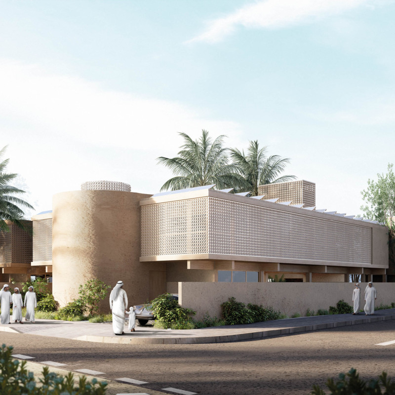 Rammed Earth Walls with Natural Ventilation and Adaptive Layout in Sustainable Community Residence