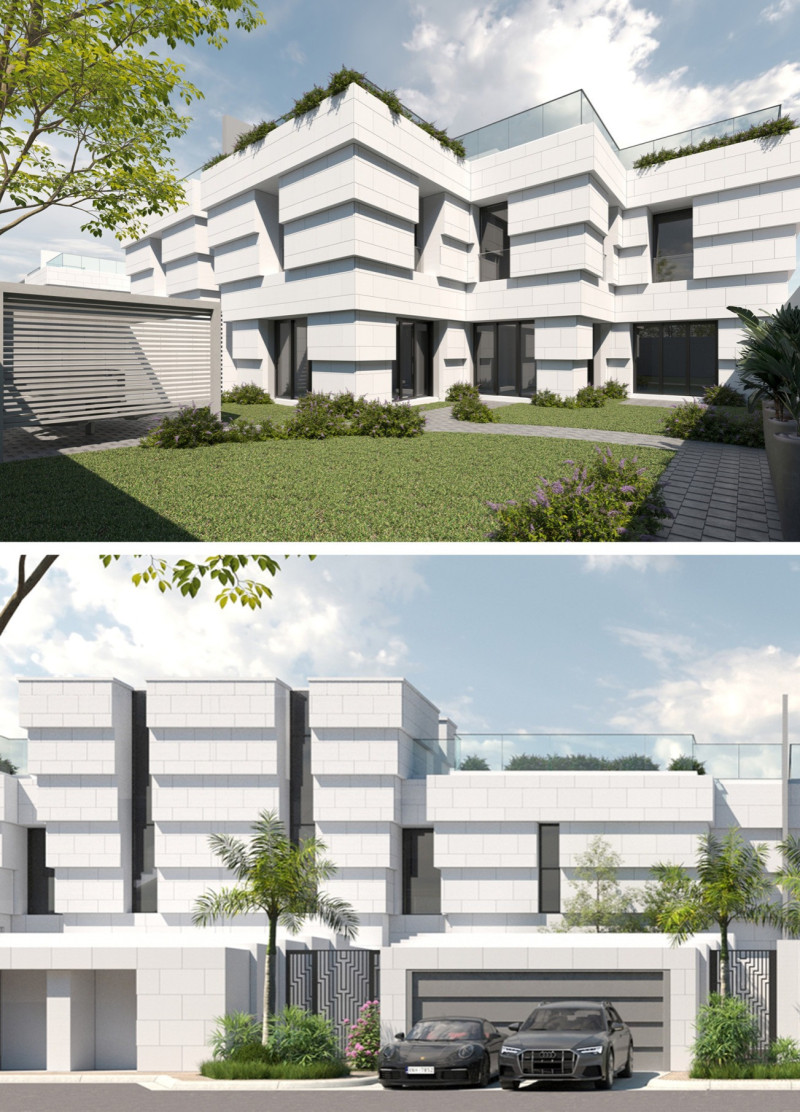 Versatile Family Living with Geometric Patterns and Sustainable Composite Panels