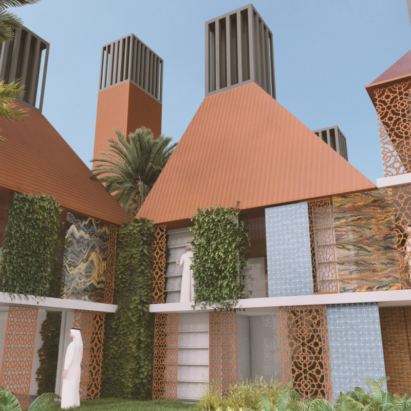 Wind Towers and Rammed Earth Create a Harmonious Home in an Arid Climate