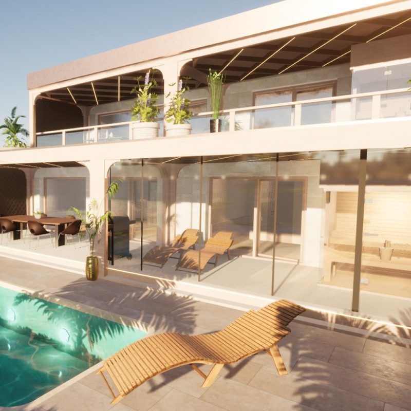 Charred Wooden Shingles and Cellulose Insulation in Modular Urban Living Solutions