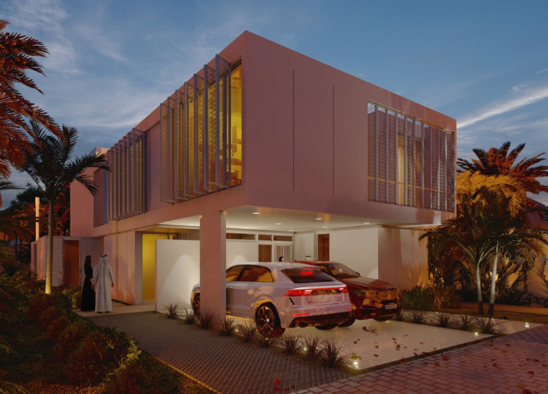 Natural Ventilation Through Wind Towers and Sustainable Materials in a Modern Family Residence