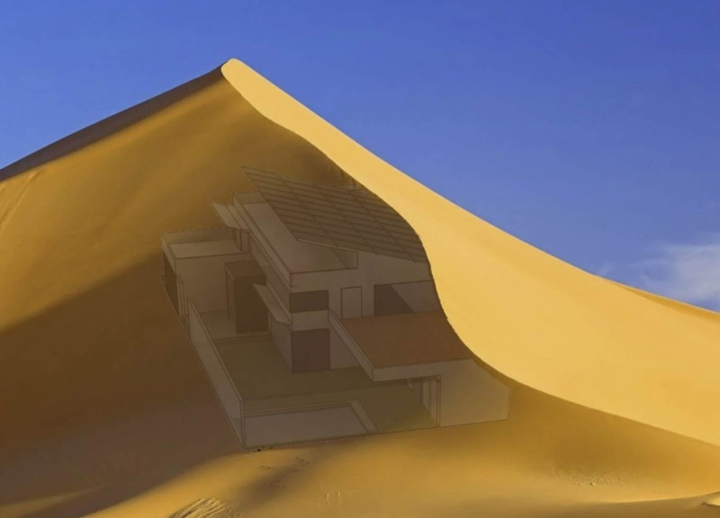 Integration of Recycled Materials with Thermal Blocks in a Desert-Adapted Family Home