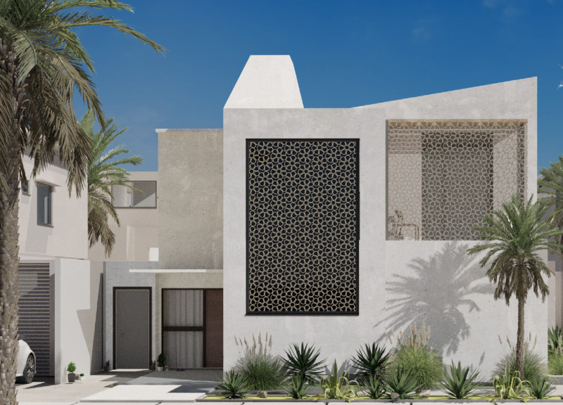 Recycled Concrete and Solar Panels Enhance Cultural Resilience in a Modern Family Home