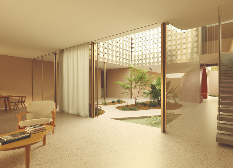 Thermal Insulation and Ptfe Fabric Create a Sustainable Haven in a Modern Residential Setting