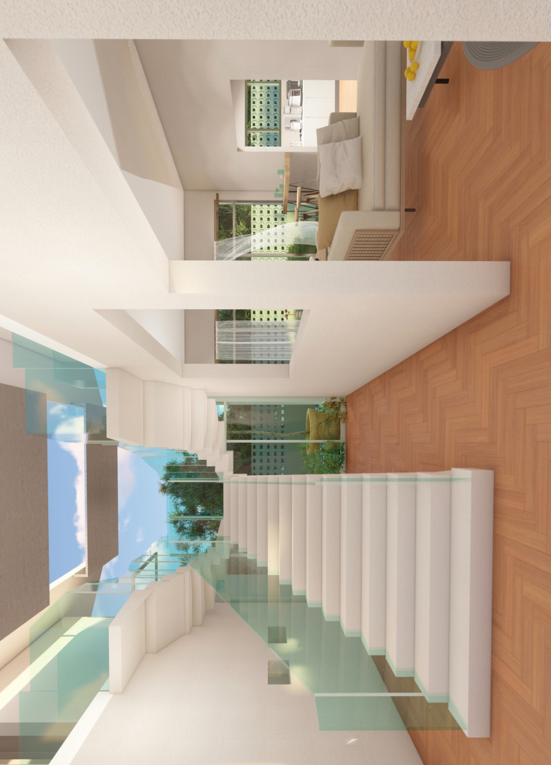 Charred Wooden Shingles and Geometric Forms in a Community-Centric Design