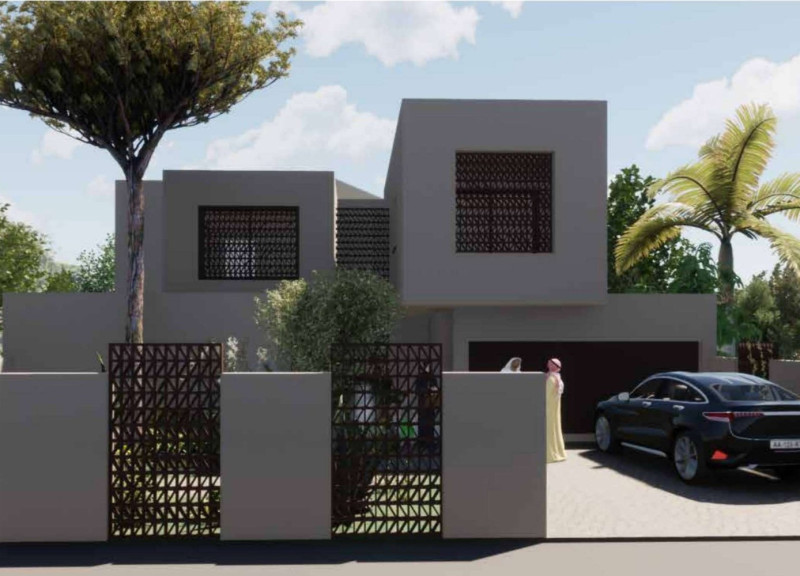 Moucharabieh Screens and Low Carbon Concrete Shape a Sustainable Family Residence