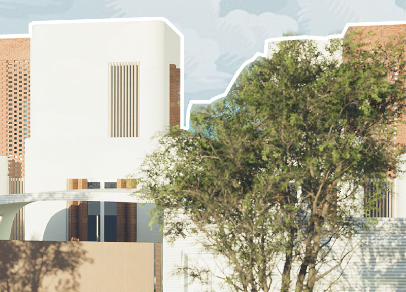 Charred Wooden Shingles Enhance Modular Living Within a Sustainable Courtyard Villa