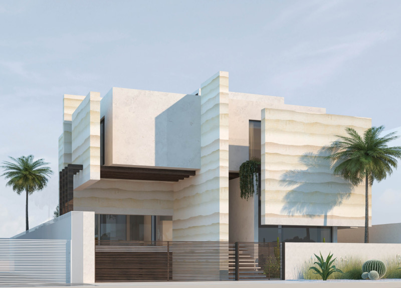 Earth Walls and Palm Timber Create a Sustainable Sanctuary with Integrated Courtyards