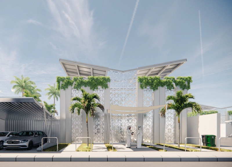 Corten Steel and Adobe Fusion in a Sustainable Urban Habitat