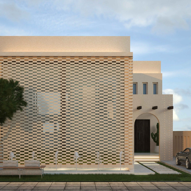 Flexible Clay Bricks and Natural Light Defining a Sustainable Living Space in a Desert Climate