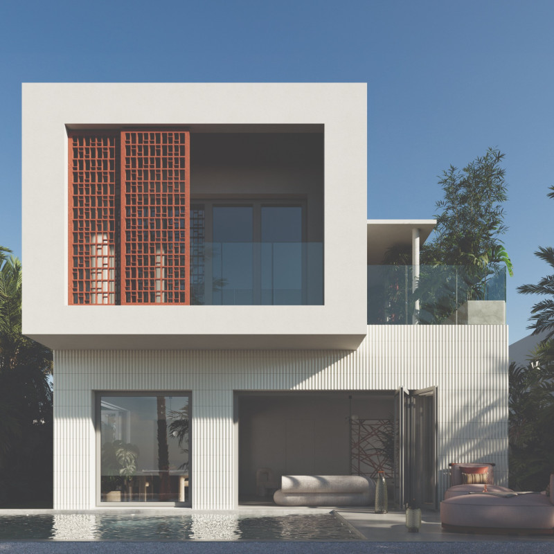 Charred Wooden Shingles and Pre-Cast Concrete Enhance Environmental Harmony in Contemporary Residential Living