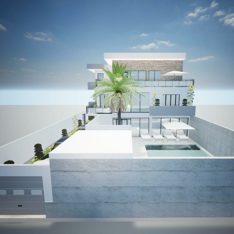 Charred Wooden Shingles and Vertical Gardens Defining a Multi-Use Urban Space