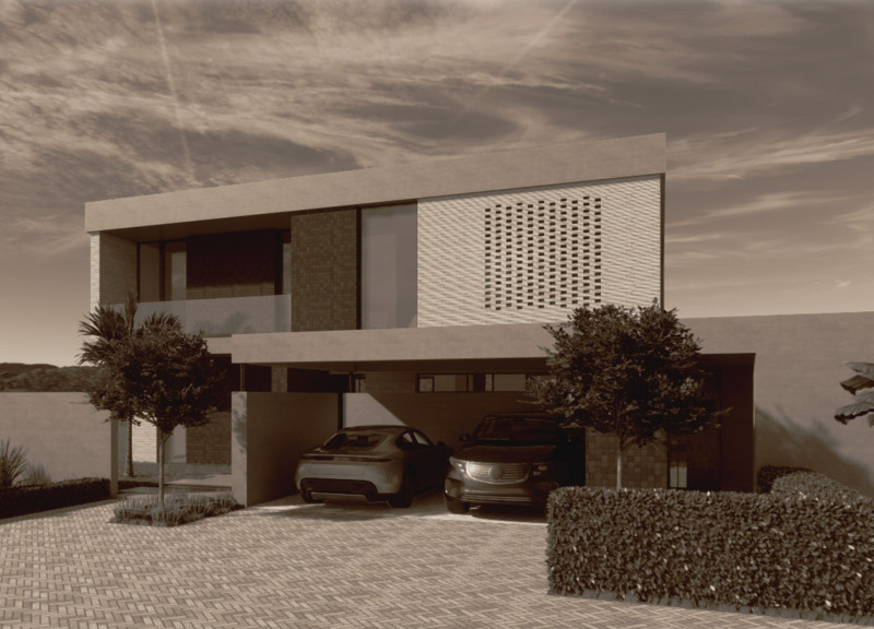 Terracotta Facade with Biophilic Balconies in a Sustainable Residential Design