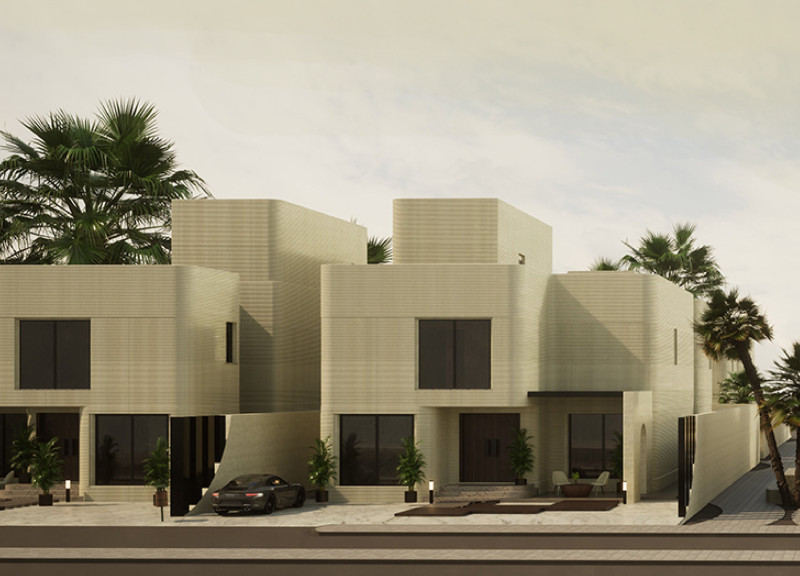 Sustainable Energy Efficiency Through Concrete and Natural Wood Integration in a Modern Emirati Residence