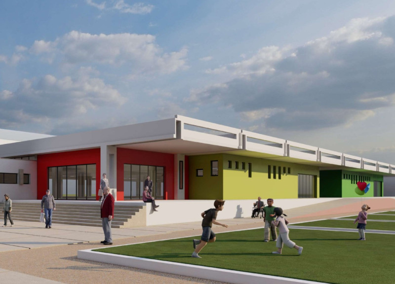 Charred Wooden Shingles and Concrete Frames Shaping a Multifunctional Community Hub