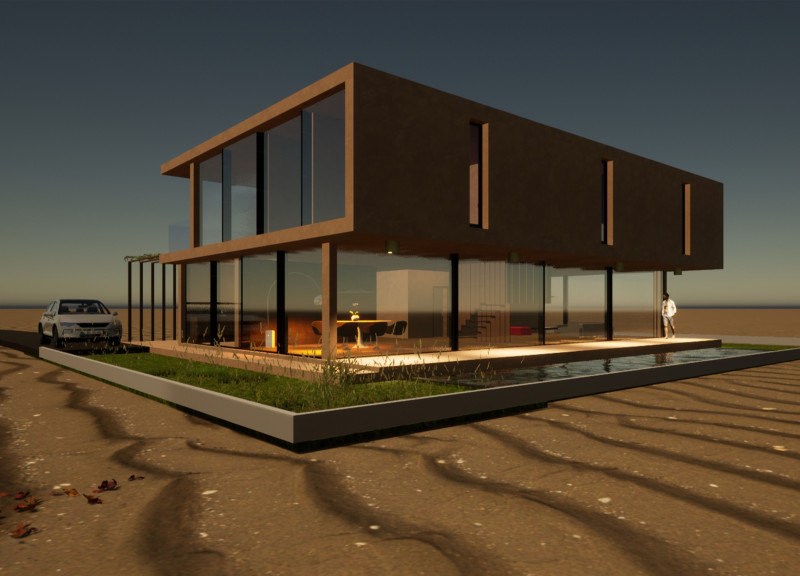 Adaptive Solar Glazing with Compacted Earth and Natural Stone for Sustainable Living