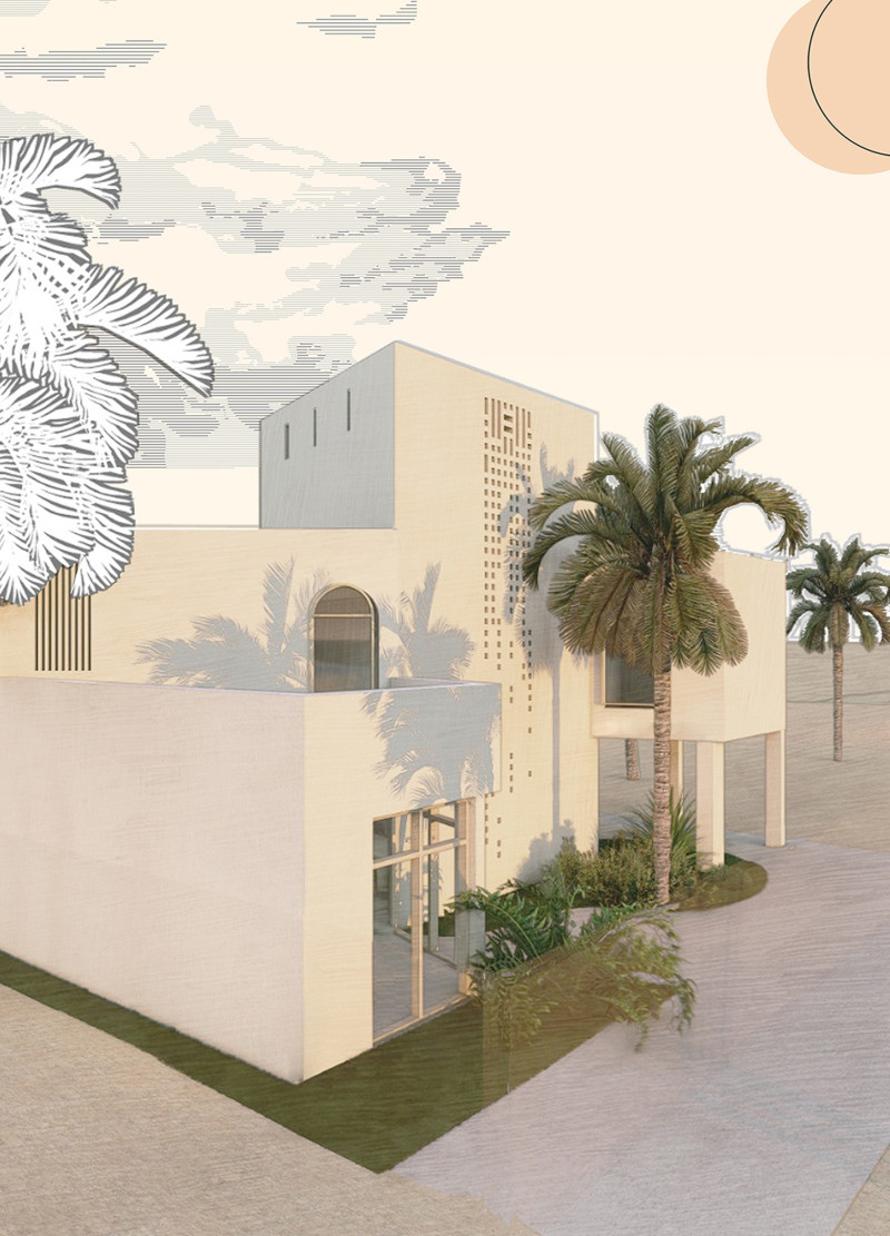 Eight-Sided Residence Featuring Low-E Glass and Traditional Mashrabiya Screens