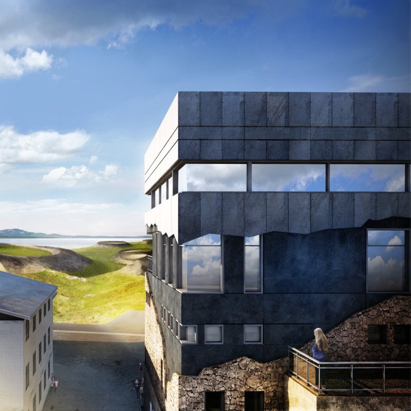 Integration of Natural Stone and Reinforced Concrete in Volcanic Landscape Hospitality