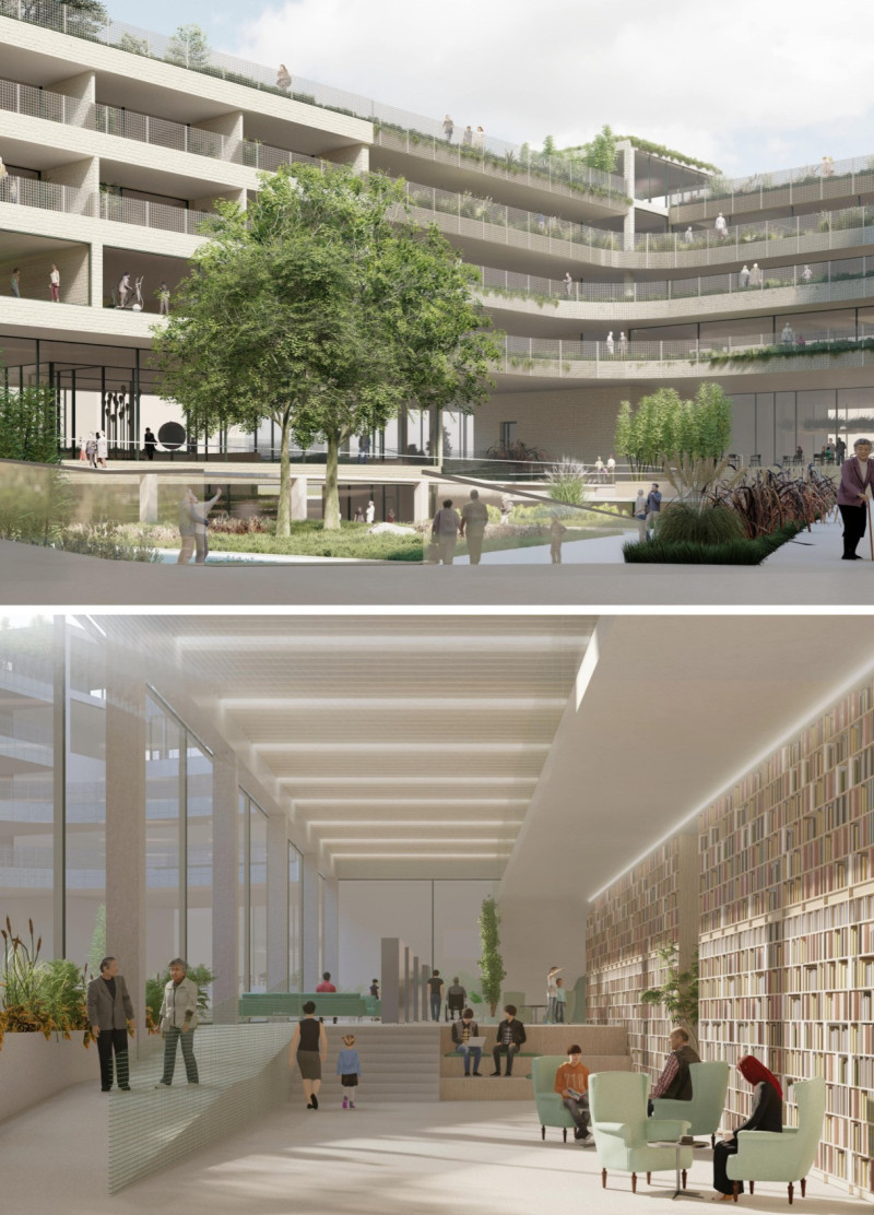 Charred Wooden Shingles and Cross-Laminated Timber Panels Define a Modern Community Hub