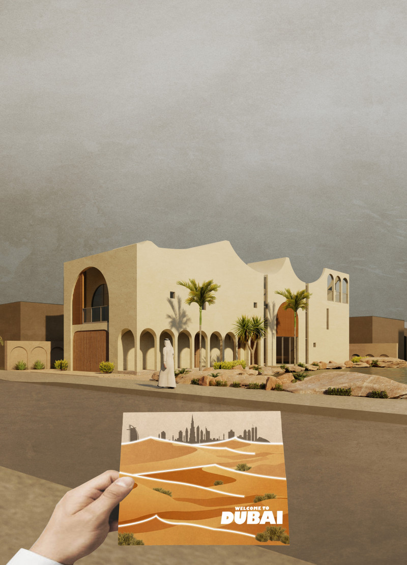 Wavy Rooflines and Sustainable Materials Define a Modern Desert Residence