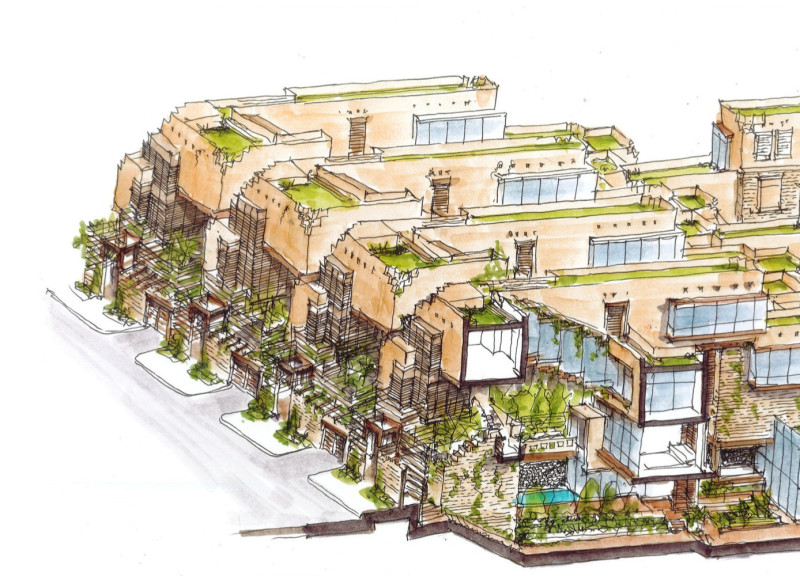 Charred Wooden Shingles and Green Walls in a Privacy-Driven Residential Design