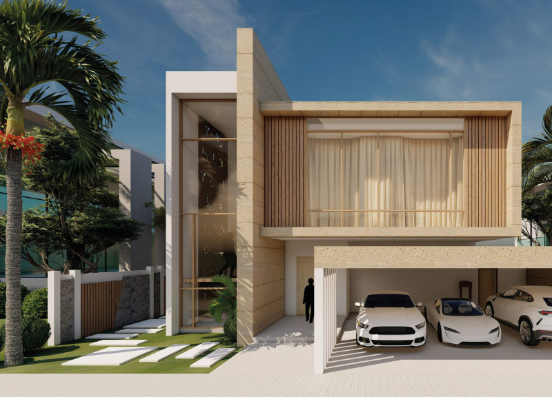 Wind-Capture Systems and Local Sandstone Create a Sustainable Residential Haven