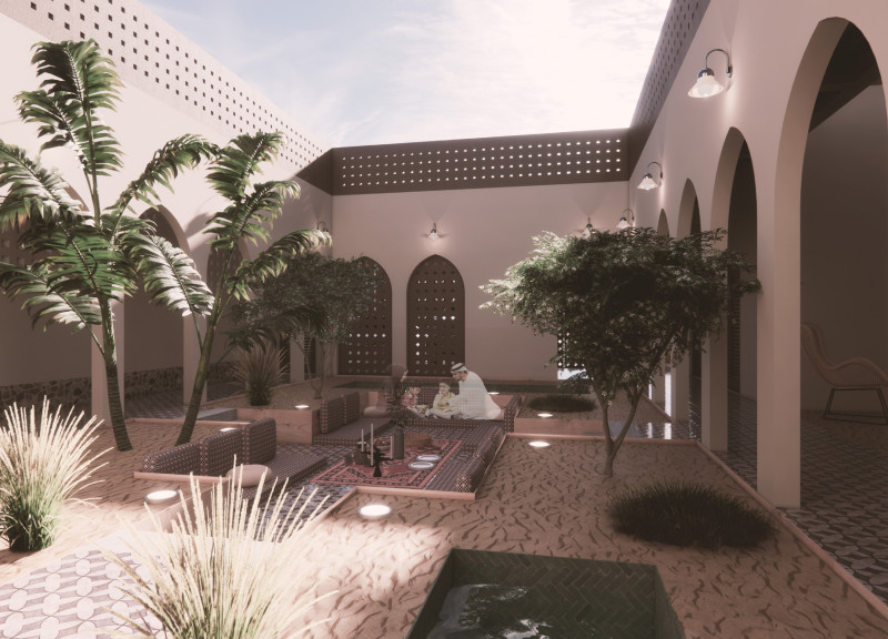 Sustainable Living Through Mud Brick and Perforated Concrete in a Climate-Responsive Design