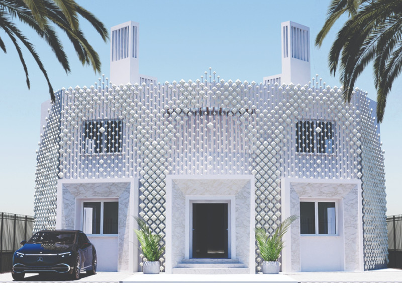 Curvilinear Design Enhanced by Wind Towers and Reinforced Concrete for Sustainable Living