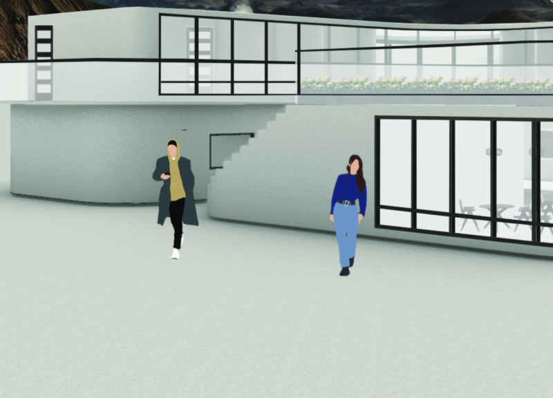 Curvilinear Design of Natural Stone and Glass Facilitates Wellness in Geothermal Landscape