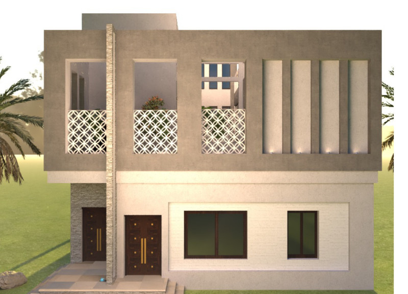 Charred Wooden Shingles and Lattice Shading Define a Modern Courtyard Residence