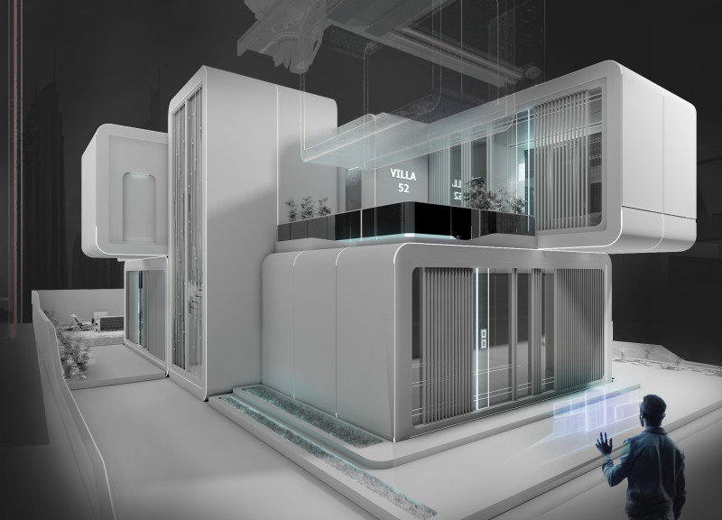 Vertical Living with Perforated Panels and Hydroponic Integration in a Sustainable Home