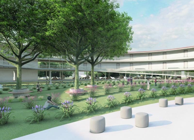 Bamboo-Crafted Communal Spaces Integrated with Natural Landscape and Sustainable Practices