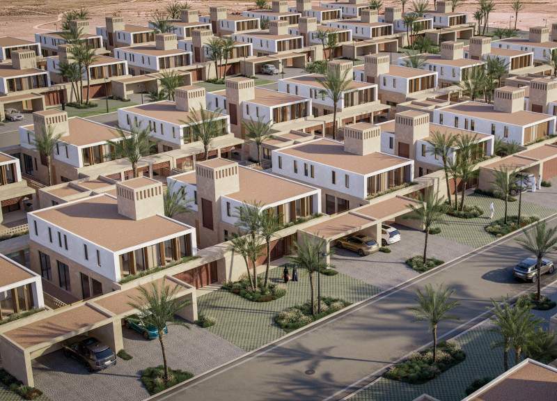 Perforated Metal Screens and Greywater Systems Enhance Sustainability in Desert Residences