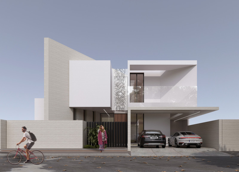 Wind Towers and Natural Stone Create a Climate-Responsive Family Villa