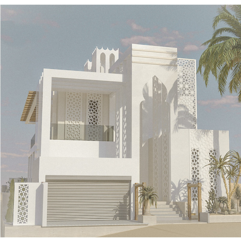 Passive Cooling Through Mashrabiya Screens and Mud Brick Construction in a Sustainable Residential Villa